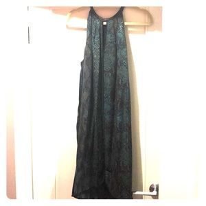 Rebecca Taylor sleeveless dress with leather trim